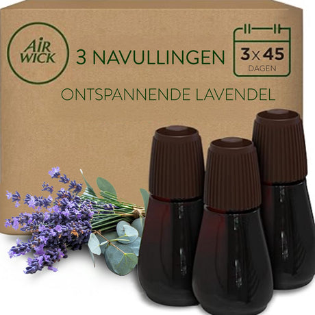 Désodorisant automatique Air wick Essential Mist - Lavande relaxante - 3 recharges