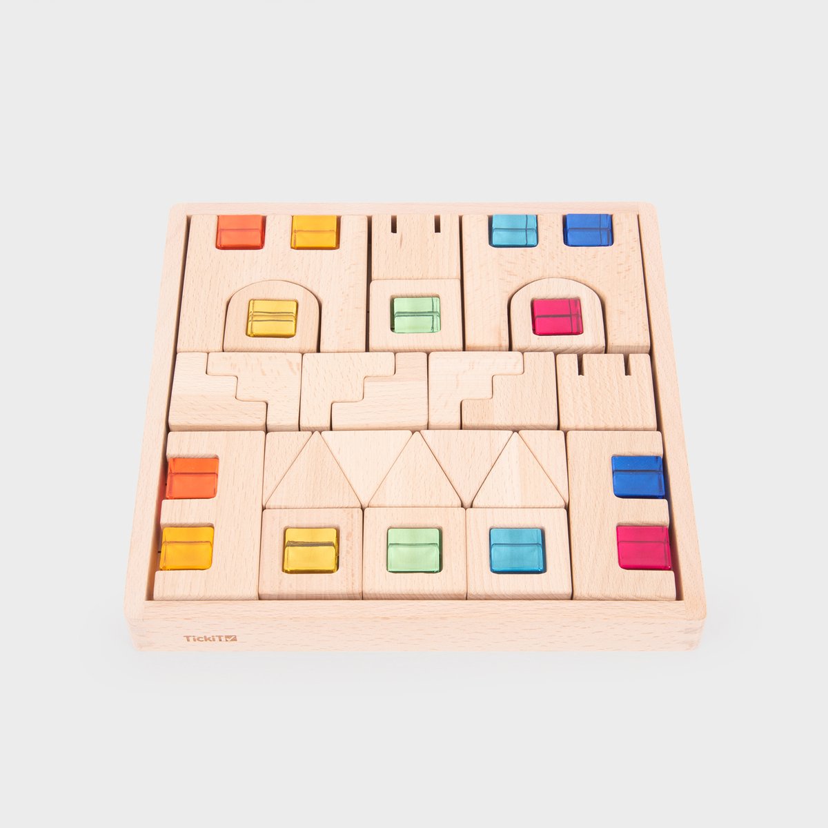 Tickit ® houten edelsteen blokken