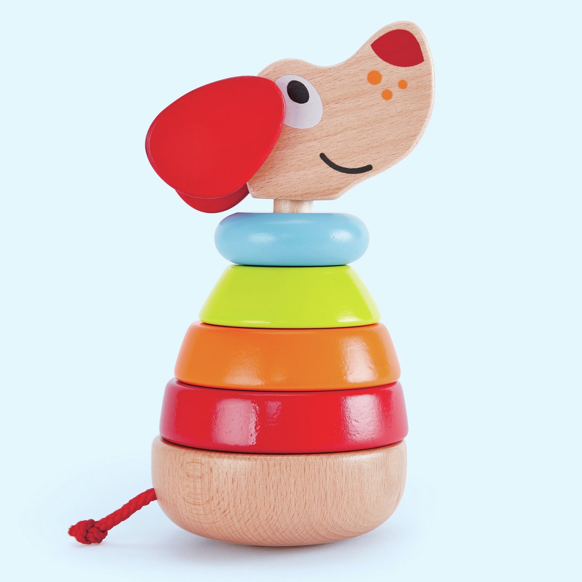 Hape stacking dog pepe - tour empilable en bois avec son pour bébés à partir de 12 mois
