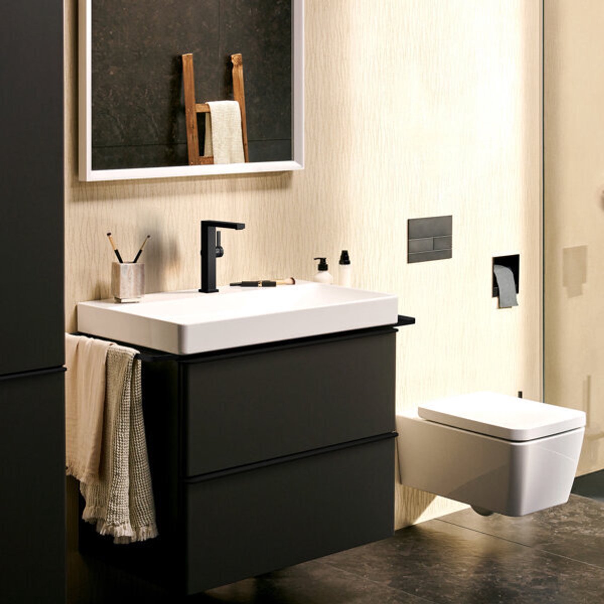 Hansgrohe tecturis e - robinet de lavabo - commande à levier unique - démarrage à froid à économie d'énergie - avec bouchon de vidange - taille 210 mm - bec pivotant - bronze brossé