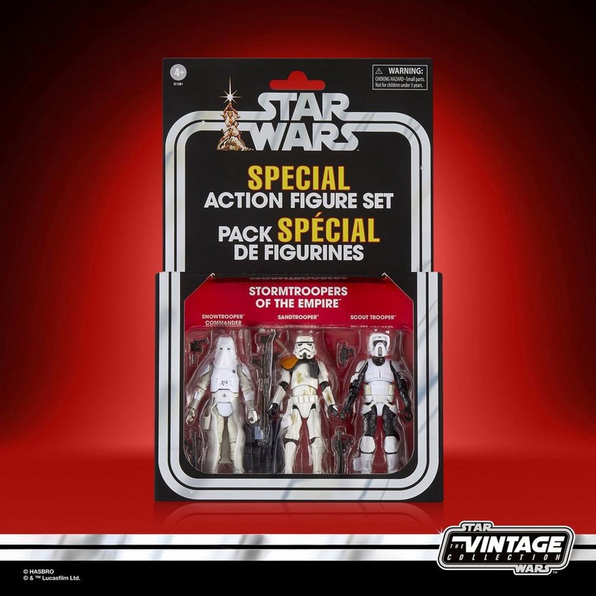 Hasbro star wars - stormtrooper de l'empire - ensemble de figurines spéciales de la collection vintage - 10 cm