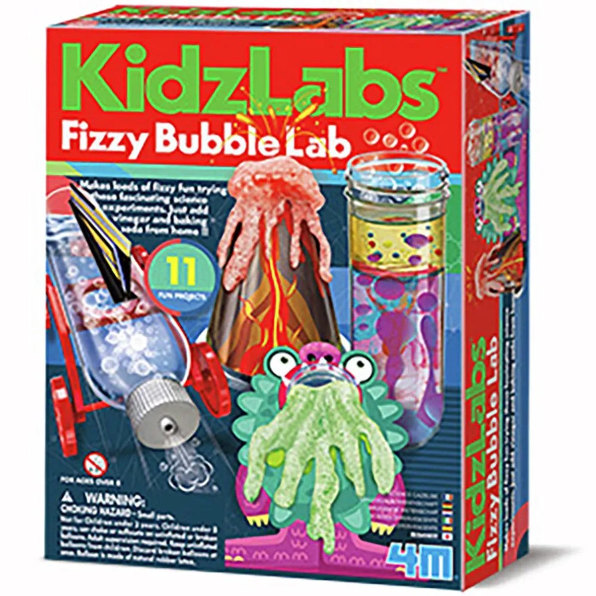 4m science et jeux - votre laboratoire à bulles dynamique - 11 expériences - chimie - kidzlabs - 5+