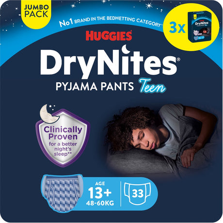 Pantalons à couches Drynites Huggies - garçons - 13 ans et plus (48 - 60 kg) - 33 pantalons de nuit - paquet jumbo