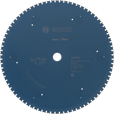Bosch lame de scie circulaire expert pour acier 355 x 25,4 x 2,2 mm, 80