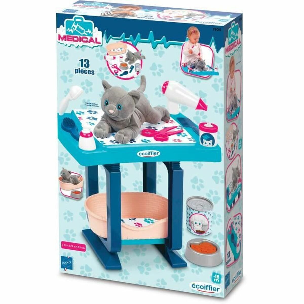Table de soins pour chats | 4 pièces