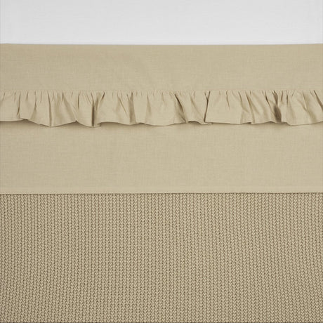 Drap de berceau à volants Meyco - sable - 75x100cm - 0,3 tog