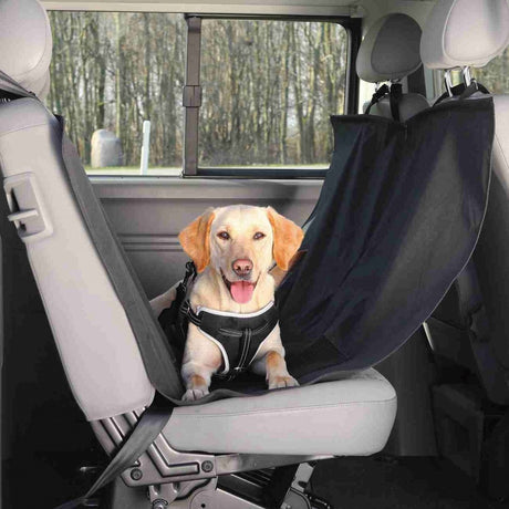 Trixie - couverture pour chien - siège arrière de voiture - avec protection de porte - noir - 150x135 cm