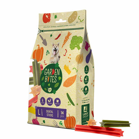 Garden Bites duvoplus - bâtonnets dentaires snacks pour chiens - friandises pour chiens - végétarien sans gluten - grand 14pcs