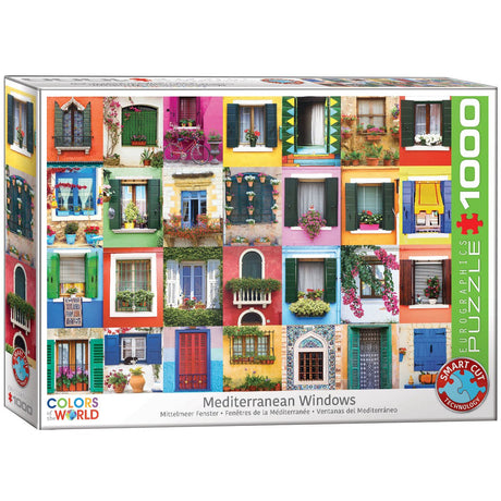 Eurographics - Fenêtres méditerranéennes [fenêtres méditerranéennes] - 1000 pièces 68×48cm (l×h) - puzzle