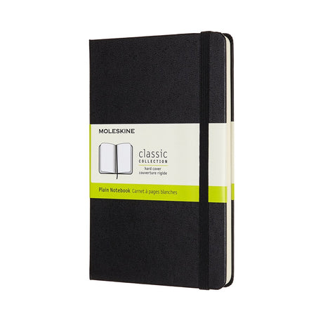 Carnet classique Moleskine - moyen - couverture rigide - vierge - noir