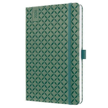 Agenda hebdomadaire Sigel Flair 2026 - format A5 - vert naturel - couverture rigide - si-j6135