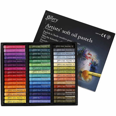 Mungyo gallery pastel à l'huile premium, l: 7 cm, épaisseur 10 mm, différentes couleurs, 48 pièces 1 boîte