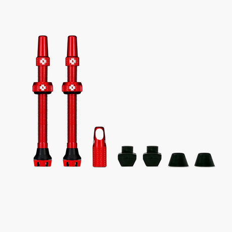 Valve tubeless Muc-off Muc Off V2 SV (44 mm) couleur : aluminium rouge
