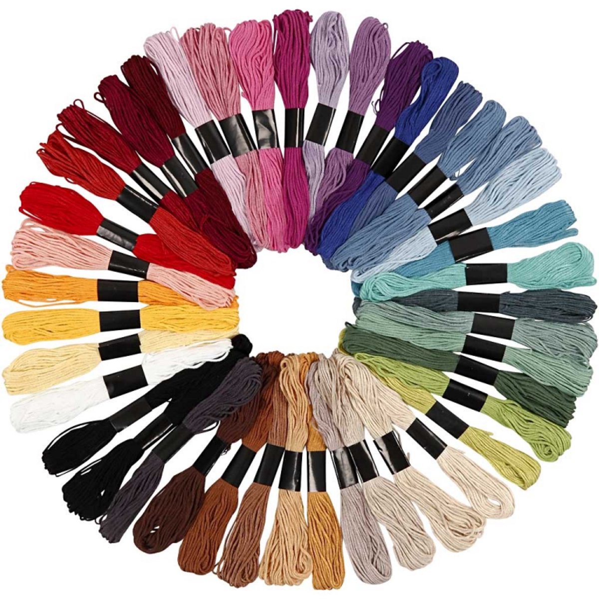 Société Creativ https: www.ccobby.nl fil à broder-épaisseur-1-mm-différentes-couleurs-42x8-m-1-box