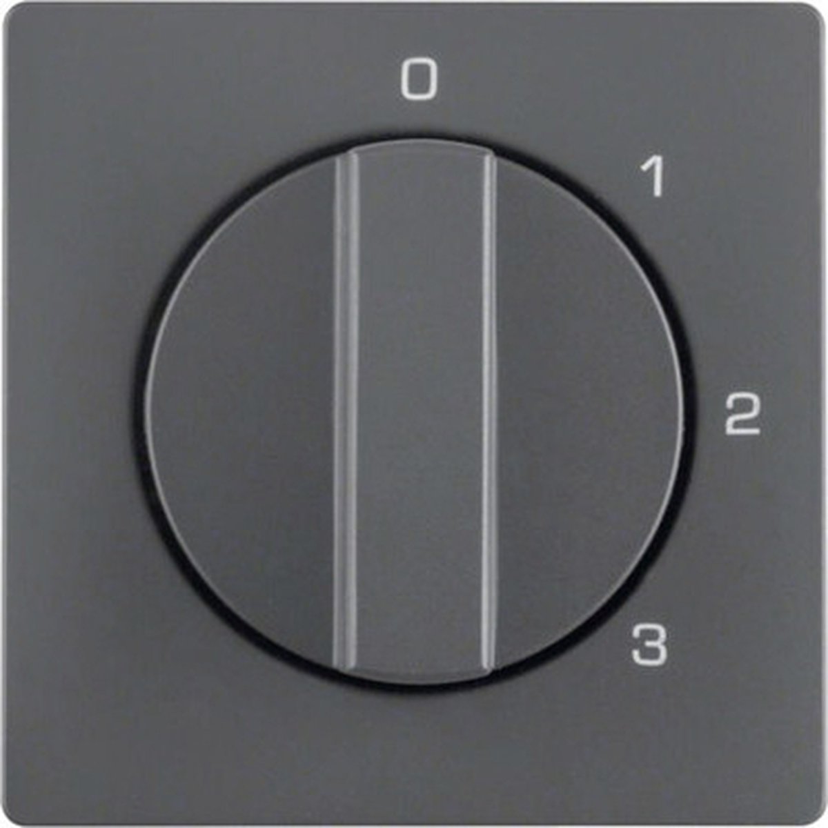 Berker q1 plaque centrale pour interrupteur 3 positions anthracite