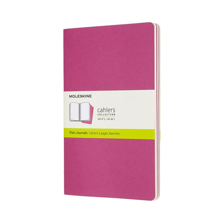 Carnets Moleskine - grands - vierges - rose - lot de 3