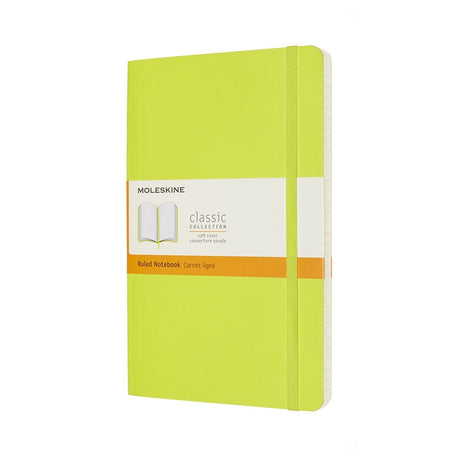 Carnet classique Moleskine - grand - couverture souple - ligné - vert citron