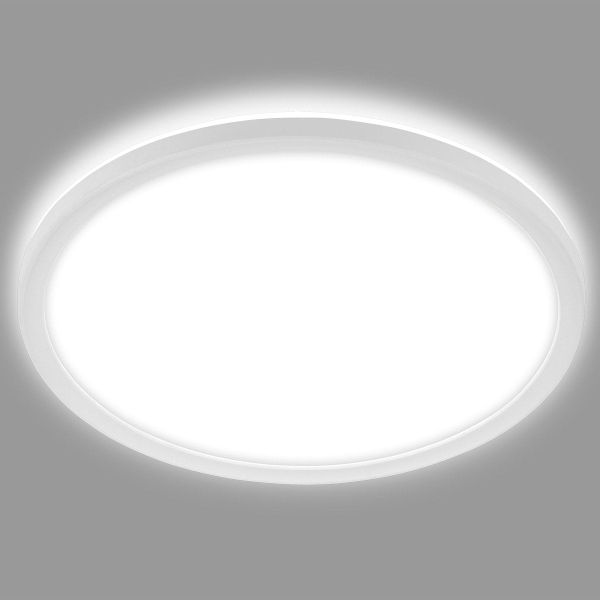 Briloner - éclairage de salle de bain à LED - plafonnier avec rétroéclairage - plafonnier de salle de bain - ip44 - ø29 cm - blanc