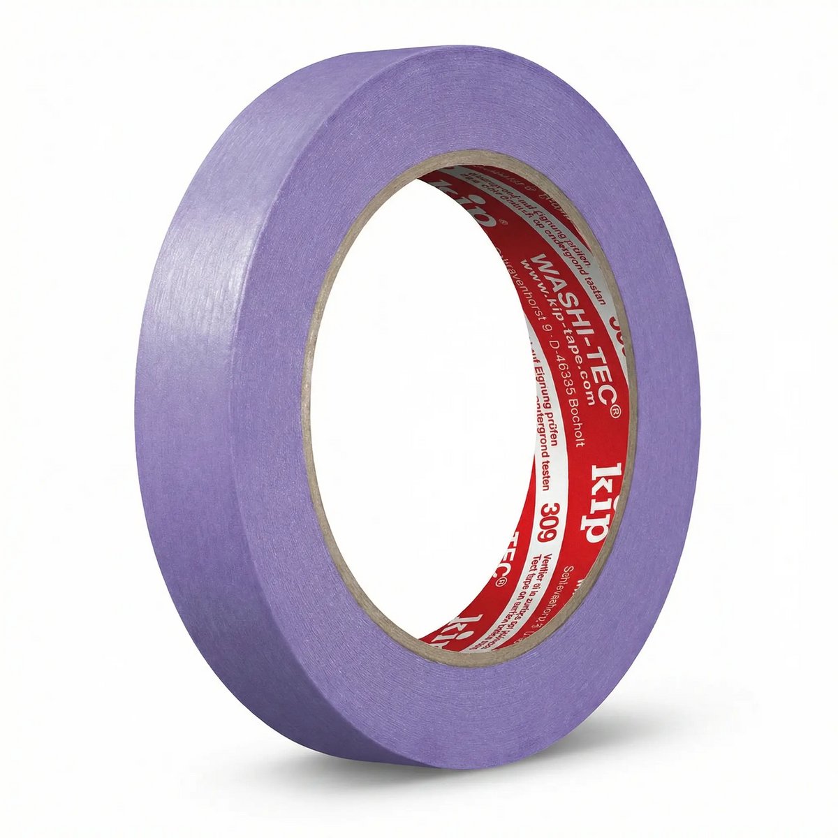 Kip 309 - ruban de masquage délicat washi-tec - lilas - 18mmx50m - ruban légèrement adhésif en papier spécial flexible pour les travaux de peinture intérieurs exigeants - idéal pour les surfaces sensibles et les peintures fraîchement séchées