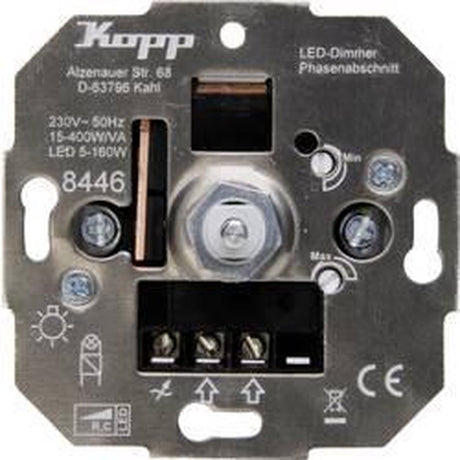Kopp 844600004 variateur (encastrable) adapté aux lampes : lampe à incandescence, lampe halogène, lampe LED