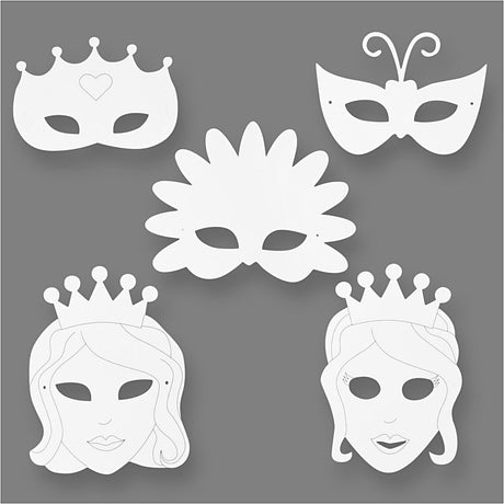 Creotime https : www.ccobby.nl masques de conte de fées-h-13-5-25-cm-w-17-25-cm-230-gr-white-16-piece-1-box