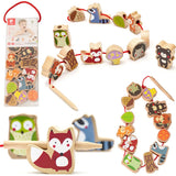 Classic World Wooden Responsed Perles Forest Animaux