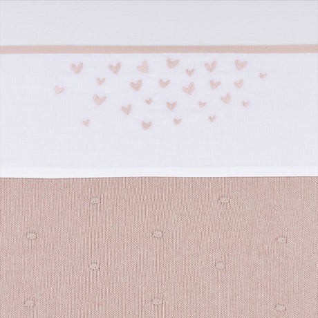 Drap de berceau Meyco baby hearts - rose tendre - 75x100cm - 0,3 tog