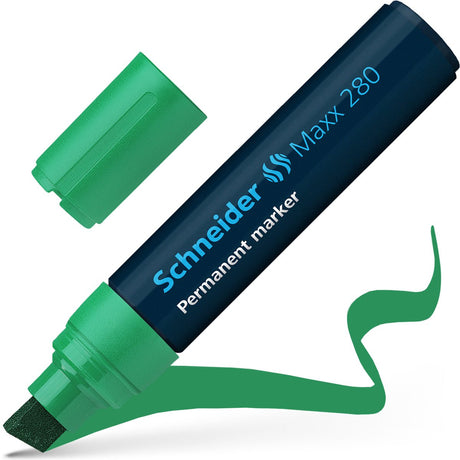 Instruments d'écriture Schneider marqueur permanent Schneider - maxx 280 - pointe biseautée - vert - s-128004