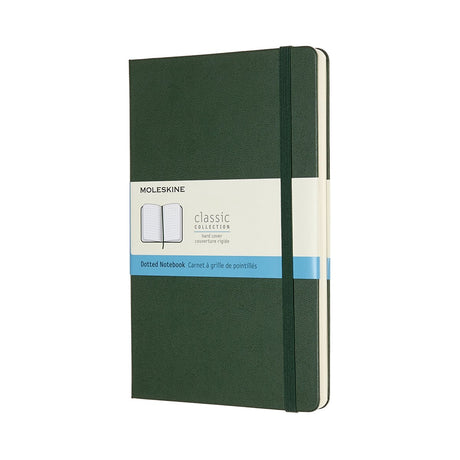 Carnet classique Moleskine - grand - couverture rigide - à pois - vert myrte