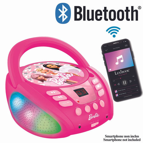 Lecteur CD Bluetooth Lexibook Barbie avec effets lumineux