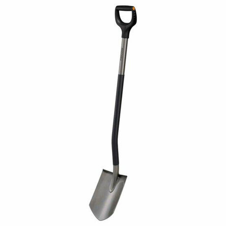 Fiskars série ergonomique - pelle tranchante - poignée ergonomique - acier premium - angle 26°