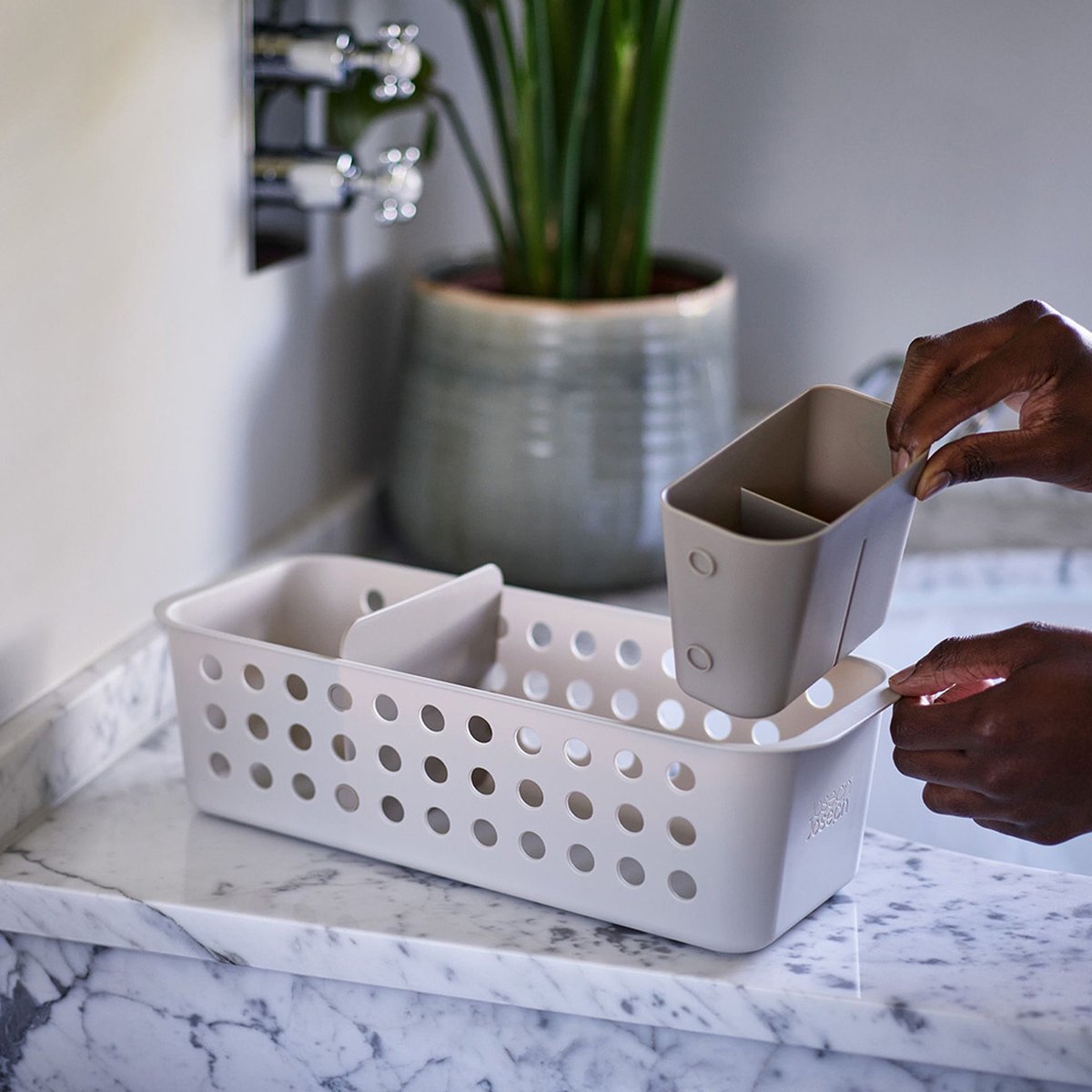Joseph joseph - boîte de rangement easystore slimline - polypropylène - gris