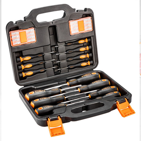 Grupa topex neo - jeu d'outils - 30 pièces - acier s2 - pointe magnétique - poignée ergonomique