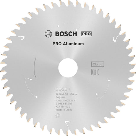 Lame de scie sans fil Bosch pro aluminium pour scies circulaires 140 x 1,6 x 20...