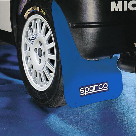 Bavettes universelles Sparco 'grandes' - bleues, jeu de 2 pièces