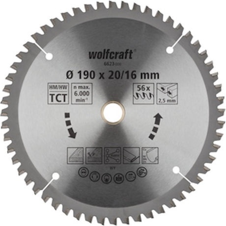 Wolfcraft - lame de scie circulaire - lame de scie 160 x 20 - série lilas - 6623000
