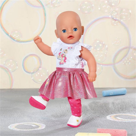 Tenue de petite semaine Baby born - jupe rose - 36 cm