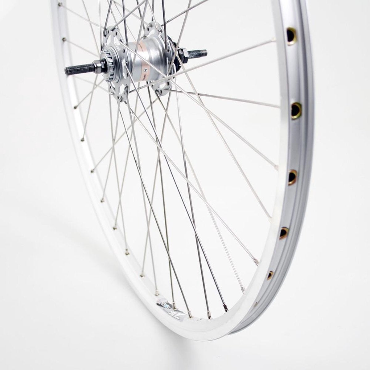 Roue arrière Roland 28 Nexus 3 RB ZAC2000 en argent en acier inoxydable SPK