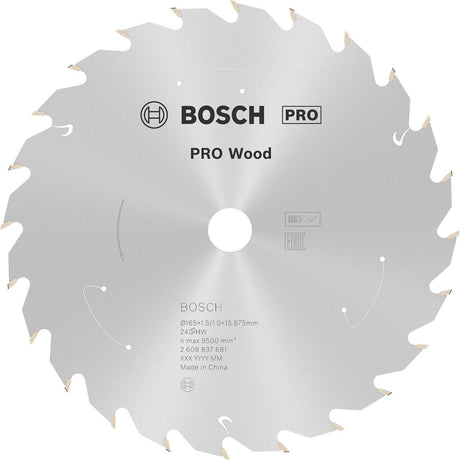 Bosch 2608837681 lame de scie circulaire - 165 x 15.875 x 24t - bois