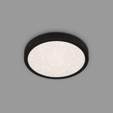 Briloner runa - plafonnier ciel étoilé - plafonnier en métal - 4000 k - 18w - noir - ø28cm