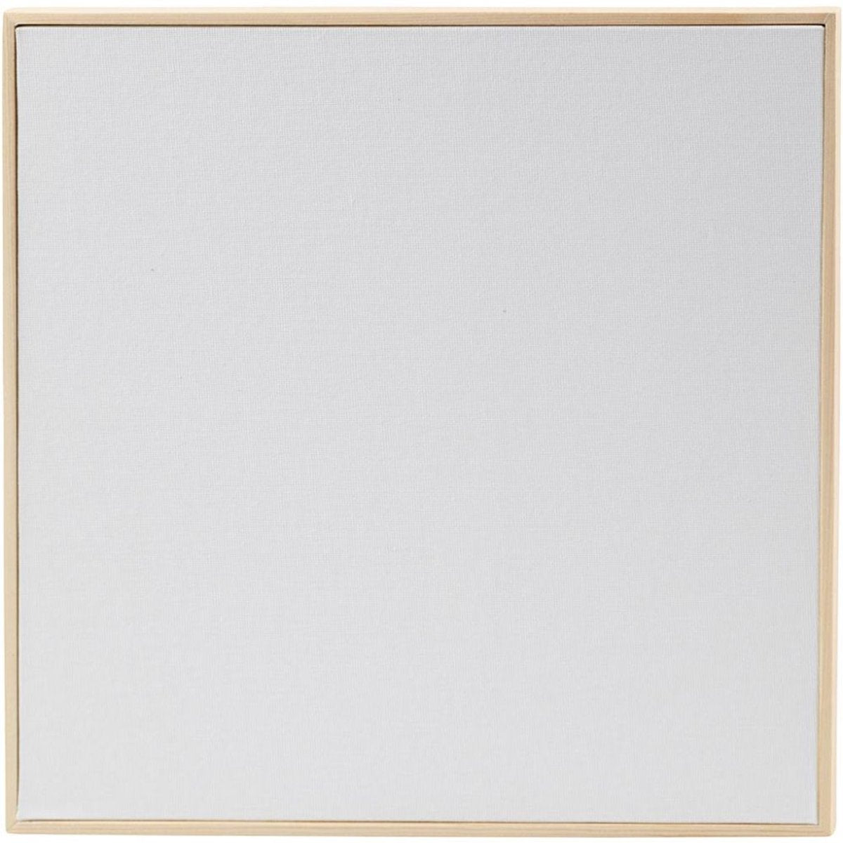 Panneau de toile Creativ company avec cadre, dim. 30x30 cm, 280 gr, blanc, 1 pièce