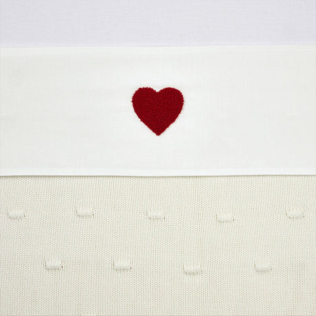 Drap de berceau Meyco baby sweet heart - rouge - 100x150cm - 0,3 tog