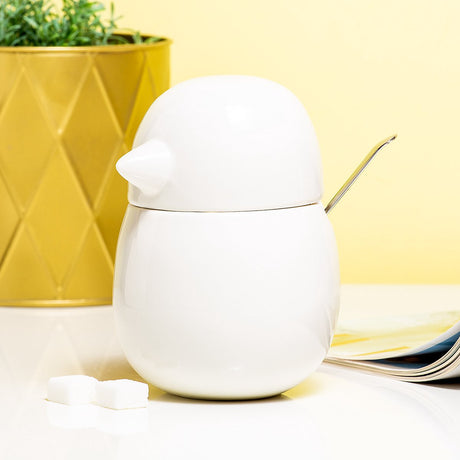 Balvi sucrier oiseau birdie porcelaine blanche