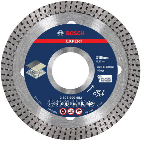 Disques à tronçonner diamantés céramique dure Bosch Expert 85 x 22,23 x...