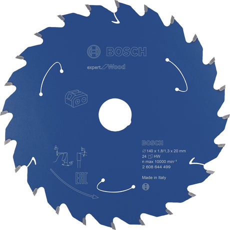 Accessoires Bosch 2608644499 lame de scie circulaire 140 x 20 mm nombre de dents : 24 1 pièce(s)