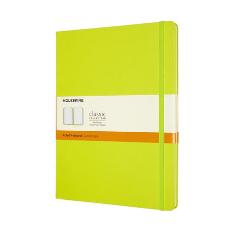 Carnet classique Moleskine - extra large - couverture rigide - ligné - vert citron