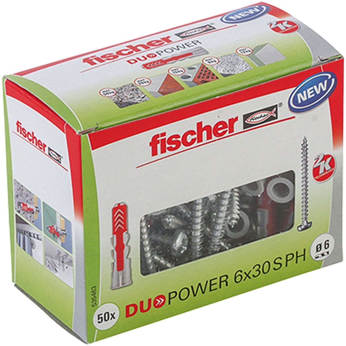 Fischer duopower 6x30 avec vis à tête cylindrique