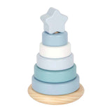 Small foot - tour empilable en bois bleu - 7 pcs.
