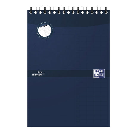 Oxford task manager agenda quotidien a5 70 feuilles carnet bleu pour les tâches