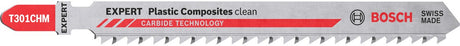 Bosch série expert - lame de scie sauteuse - 3 pièces - composites plastiques propres - t 301 chm